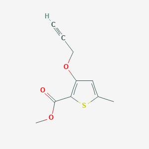molecular formula C10H10O3S B12066128 Methyl 5-methyl-3-(prop-2-yn-1-yloxy)thiophene-2-carboxylate 