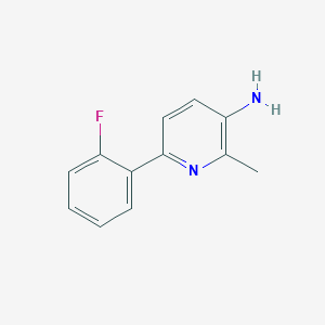 molecular formula C12H11FN2 B12066180 6-(2-Fluorophenyl)-2-methylpyridin-3-amine 