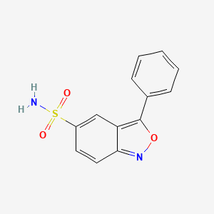 molecular formula C13H10N2O3S B1206622 3-苯基-2,1-苯并恶唑-5-磺酰胺 CAS No. 33215-54-2