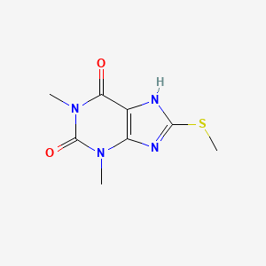 molecular formula C8H10N4O2S B1206624 8-(甲硫基)茶碱 CAS No. 1784-71-0