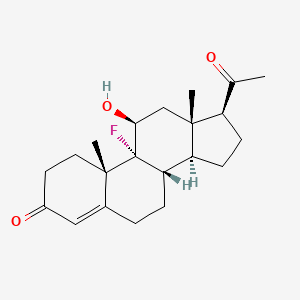 molecular formula C21H29FO3 B1206625 9alpha-Fluoro-11beta-hydroxy-4-pregnene-3,20-dione CAS No. 339-02-6