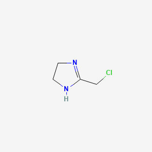 molecular formula C4H7ClN2 B1206627 2-(chloromethyl)-4,5-dihydro-1H-imidazole CAS No. 50342-08-0