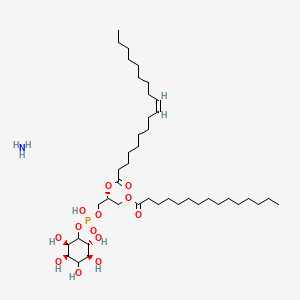 molecular formula C42H82NO13P B12066290 azane;[(2R)-1-[hydroxy-[(2R,3R,5S,6R)-2,3,4,5,6-pentahydroxycyclohexyl]oxyphosphoryl]oxy-3-pentadecanoyloxypropan-2-yl] (Z)-octadec-9-enoate 