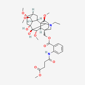 molecular formula C37H52N2O11 B1206633 Cashmiradelphine 