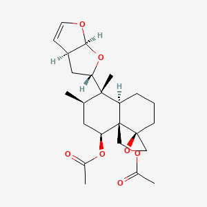 molecular formula C24H34O7 B1206636 Clerodin 