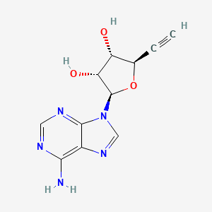 molecular formula C11H11N5O3 B1206642 9-(5',6'-Dideoxy-beta-ribohex-5'-ynofuranosyl)adenine CAS No. 125296-16-4