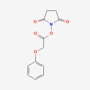 molecular formula C12H11NO5 B1206648 Phenoxyacetoxysuccinimide CAS No. 38678-58-9