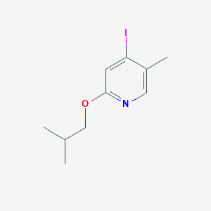 molecular formula C10H14INO B12066640 4-Iodo-2-isobutoxy-5-methylpyridine 