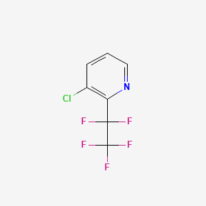 molecular formula C7H3ClF5N B12066641 3-Chloro-2-(pentafluoroethyl)pyridine 