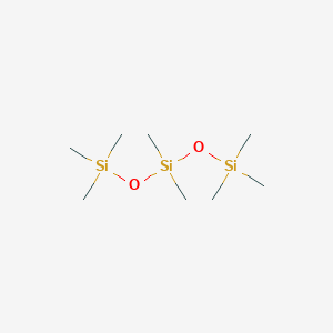 molecular formula (CH3)3-Si-[O-Si(CH3)2]n-O-Si(CH3)3 B120667 Octamethyltrisiloxane CAS No. 107-51-7
