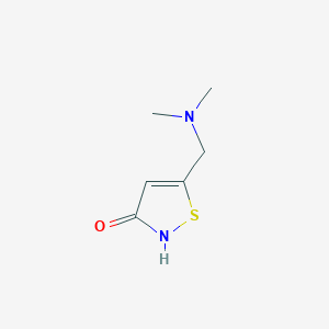 molecular formula C6H10N2OS B1206677 3(2H)-Isothiazolone, 5-((dimethylamino)methyl)- CAS No. 83913-02-4