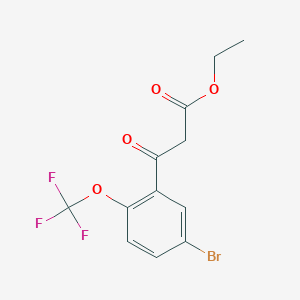 molecular formula C12H10BrF3O4 B12066788 Ethyl 3-(5-bromo-2-(trifluoromethoxy)phenyl)-3-oxopropanoate 