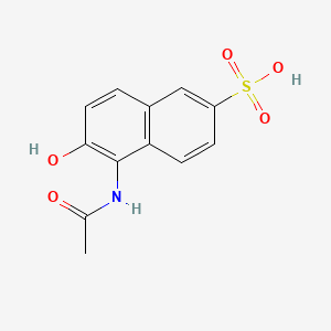 molecular formula C12H11NO5S B1206679 5-Acetamido-6-hydroxynaphthalene-2-sulphonic acid CAS No. 80073-10-5