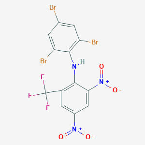 molecular formula C13H5Br3F3N3O4 B120668 2,4-Dinitro-N-(2,4,6-tribromophenyl)-6-(trifluoromethyl)aniline CAS No. 57729-86-9