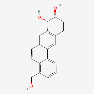 molecular formula C19H16O3 B1206683 Benz(a)anthracene-8,9-diol, 8,9-dihydro-4-(hydroxymethyl)-, trans- CAS No. 88054-38-0