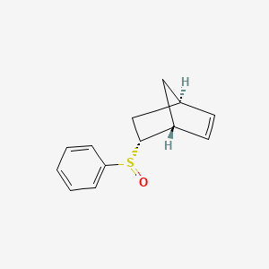 molecular formula C13H14OS B1206691 (1R,4R,5R)-5-(benzenesulfinyl)bicyclo[2.2.1]hept-2-ene 