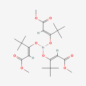 molecular formula C24H39InO9 B12066941 Indium methyl(trimethyl)acetyl-acetate 