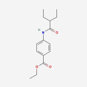 molecular formula C15H21NO3 B1206696 4-[(2-Ethyl-1-oxobutyl)amino]benzoic acid ethyl ester 