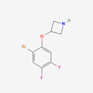 molecular formula C9H8BrF2NO B12067048 3-(2-Bromo-4,5-difluorophenoxy)azetidine 