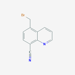molecular formula C11H7BrN2 B12067068 8-Quinolinecarbonitrile, 5-(bromomethyl)- CAS No. 893566-59-1