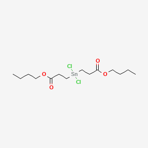 molecular formula C14H26Cl2O4Sn B1206709 Dibutyl 3,3'-(dichlorostannylene)dipropionate CAS No. 61470-33-5