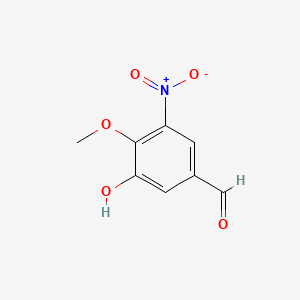 molecular formula C8H7NO5 B1206711 3-Hydroxy-4-methoxy-5-nitrobenzaldehyde CAS No. 80547-69-9