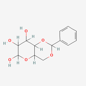 molecular formula C13H16O6 B1206720 alpha-D-glucopyranose, 4,6-O-(phenylmethylene)- CAS No. 25152-90-3
