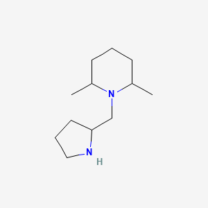molecular formula C12H24N2 B12067232 2,6-Dimethyl-1-(pyrrolidin-2-ylmethyl)piperidine 