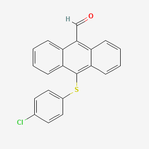 molecular formula C21H13ClOS B12067293 10-[(4-Chlorophenyl)thio]anthracene-9-carboxaldehyde CAS No. 259196-25-3