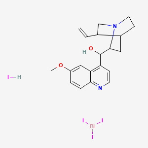 molecular formula C20H25BiI4N2O2 B1206730 Quinine bismuth iodide CAS No. 8048-94-0