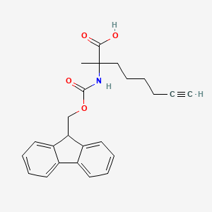 molecular formula C24H25NO4 B12067303 (R)-2-(Fmoc-amino)-2-methyl-7-octynoic Acid 
