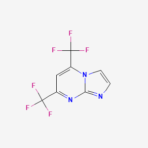molecular formula C8H3F6N3 B12067332 5,7-Bis(trifluoromethyl)imidazo[1,2-a]pyrimidine CAS No. 1027511-38-1