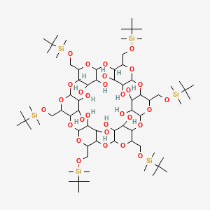 molecular formula C72H144O30Si6 B12067343 HEXAKIS-6-(DIMETHYL-TERT-BUTYLSILYL)-alpha-CYCLODEXTRIN 