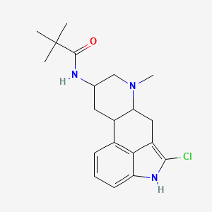 molecular formula C20H26ClN3O B1206735 N-(5-chloro-7-methyl-6,6a,8,9,10,10a-hexahydro-4H-indolo[4,3-fg]quinolin-9-yl)-2,2-dimethylpropanamide CAS No. 101000-49-1