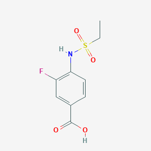 molecular formula C9H10FNO4S B12067403 4-Ethanesulfonamido-3-fluorobenzoic acid 