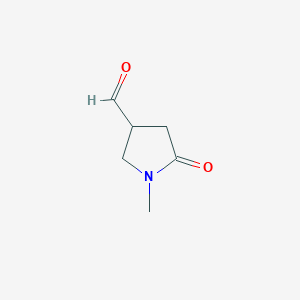 molecular formula C6H9NO2 B12067413 1-Methyl-5-oxopyrrolidine-3-carbaldehyde 