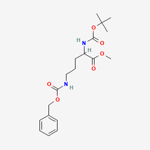 molecular formula C19H28N2O6 B12067421 Methyl 2-[(2-methylpropan-2-yl)oxycarbonylamino]-5-(phenylmethoxycarbonylamino)pentanoate 