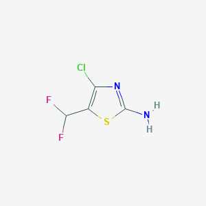 molecular formula C4H3ClF2N2S B12067429 4-Chloro-5-(difluoromethyl)thiazol-2-amine 