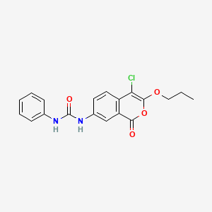 Urea, N-(4-chloro-1-oxo-3-propoxy-1H-2-benzopyran-7-yl)-N'-phenyl-