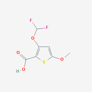 molecular formula C7H6F2O4S B12067555 3-(Difluoromethoxy)-5-methoxythiophene-2-carboxylic acid 