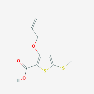 molecular formula C9H10O3S2 B12067567 3-(Allyloxy)-5-(methylthio)thiophene-2-carboxylic acid 
