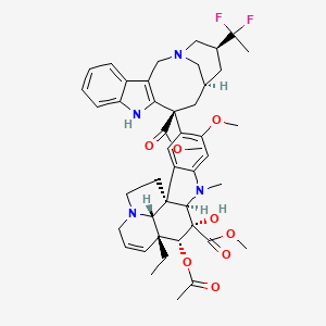 Methyl (1R,9R,10S,11R,12R,19R)-11-acetyloxy-4-[(12S,14S,16S)-16-(1,1-difluoroethyl)-12-methoxycarbonyl-1,10-diazatetracyclo[12.3.1.03,11.04,9]octadeca-3(11),4,6,8-tetraen-12-yl]-12-ethyl-10-hydroxy-5-methoxy-8-methyl-8,16-diazapentacyclo[10.6.1.01,9.02,7.016,19]nonadeca-2,4,6,13-tetraene-10-carboxylate