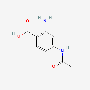molecular formula C9H10N2O3 B1206766 4-Acetamido-2-aminobenzoic acid CAS No. 43134-76-5