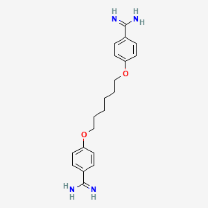 molecular formula C20H26N4O2 B1206778 Hexamidine CAS No. 3811-75-4