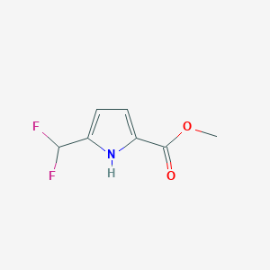 molecular formula C7H7F2NO2 B12067781 Methyl 5-(difluoromethyl)-1H-pyrrole-2-carboxylate 