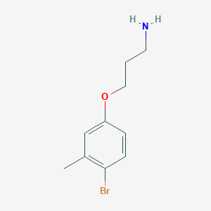 molecular formula C10H14BrNO B12067847 3-(4-Bromo-3-methylphenoxy)propan-1-amine 