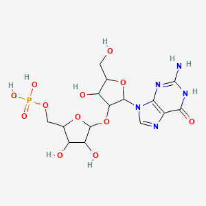 molecular formula C15H22N5O12P B12067873 O-beta-Ribosyl(1''-2')-guanosine-5''-phosphate 