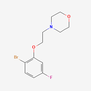 molecular formula C12H15BrFNO2 B12067883 4-[2-(2-Bromo-5-fluorophenoxy)ethyl]morpholine 