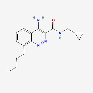 molecular formula C17H22N4O B1206790 4-amino-8-butyl-N-(cyclopropylmethyl)cinnoline-3-carboxamide CAS No. 107346-18-9