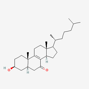 (3S,5R,10S,13R,14R)-3-hydroxy-10,13-dimethyl-17-[(2R)-6-methylheptan-2-yl]-1,2,3,4,5,6,11,12,14,15,16,17-dodecahydrocyclopenta[a]phenanthren-7-one